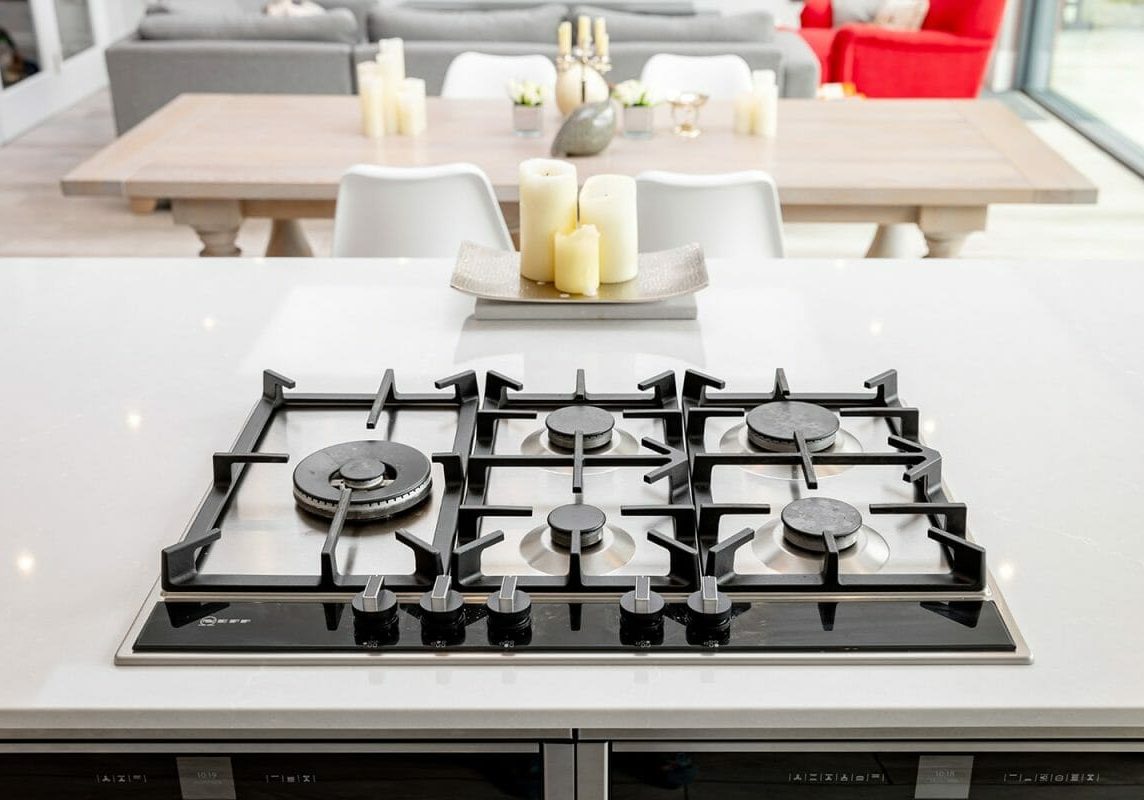Ebstone - Grey & White Kitchen and Utility NEFF Hob