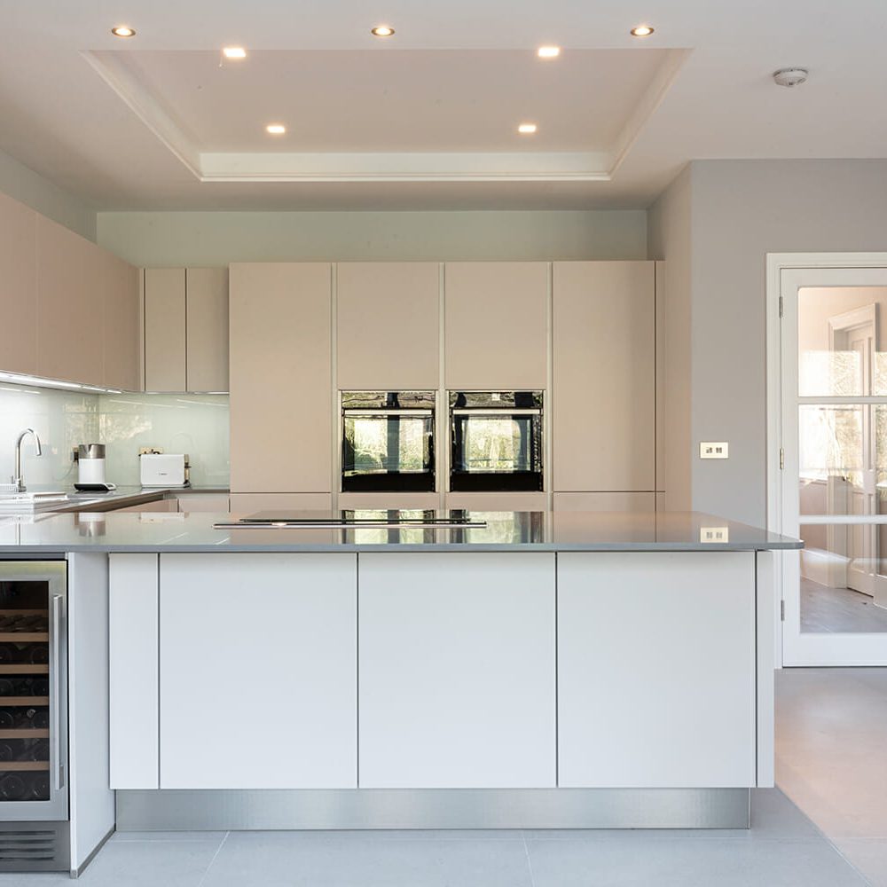 White Handleless Kitchen